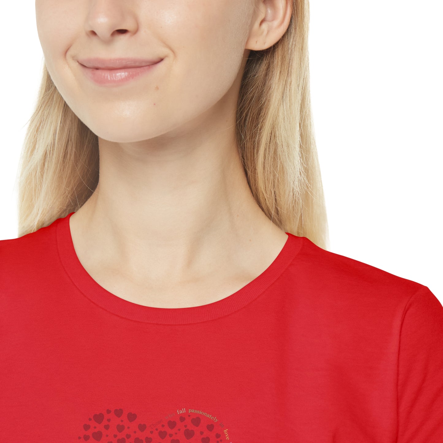 Slim fit Women's T-Shirt (Red Heart)