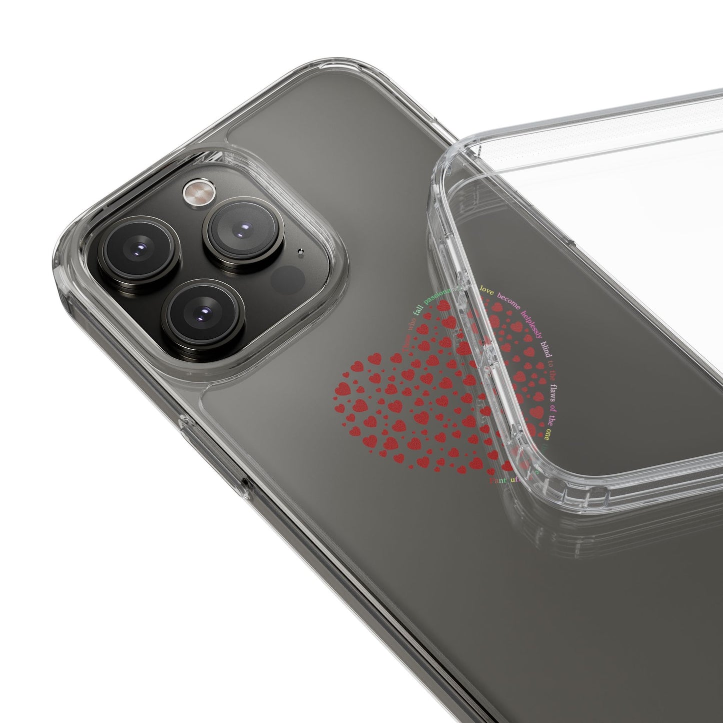 Red Heart Clear Phone Case