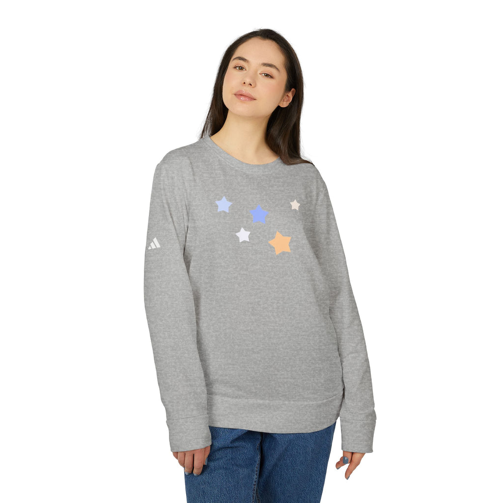 Unisex Royal Blue Kitschy Cassiopeia Constellation BCI Cotton Adidas Sweatshirt