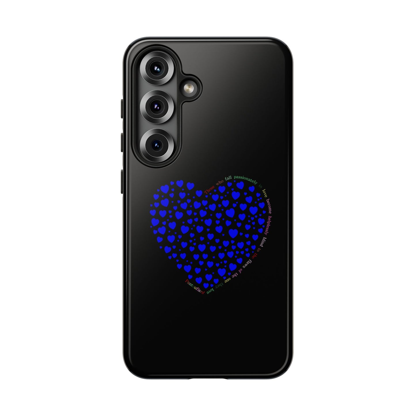 Fundas de corazón azul para teléfonos iPhone, Galaxy, Google Pixel (54 tipos)
