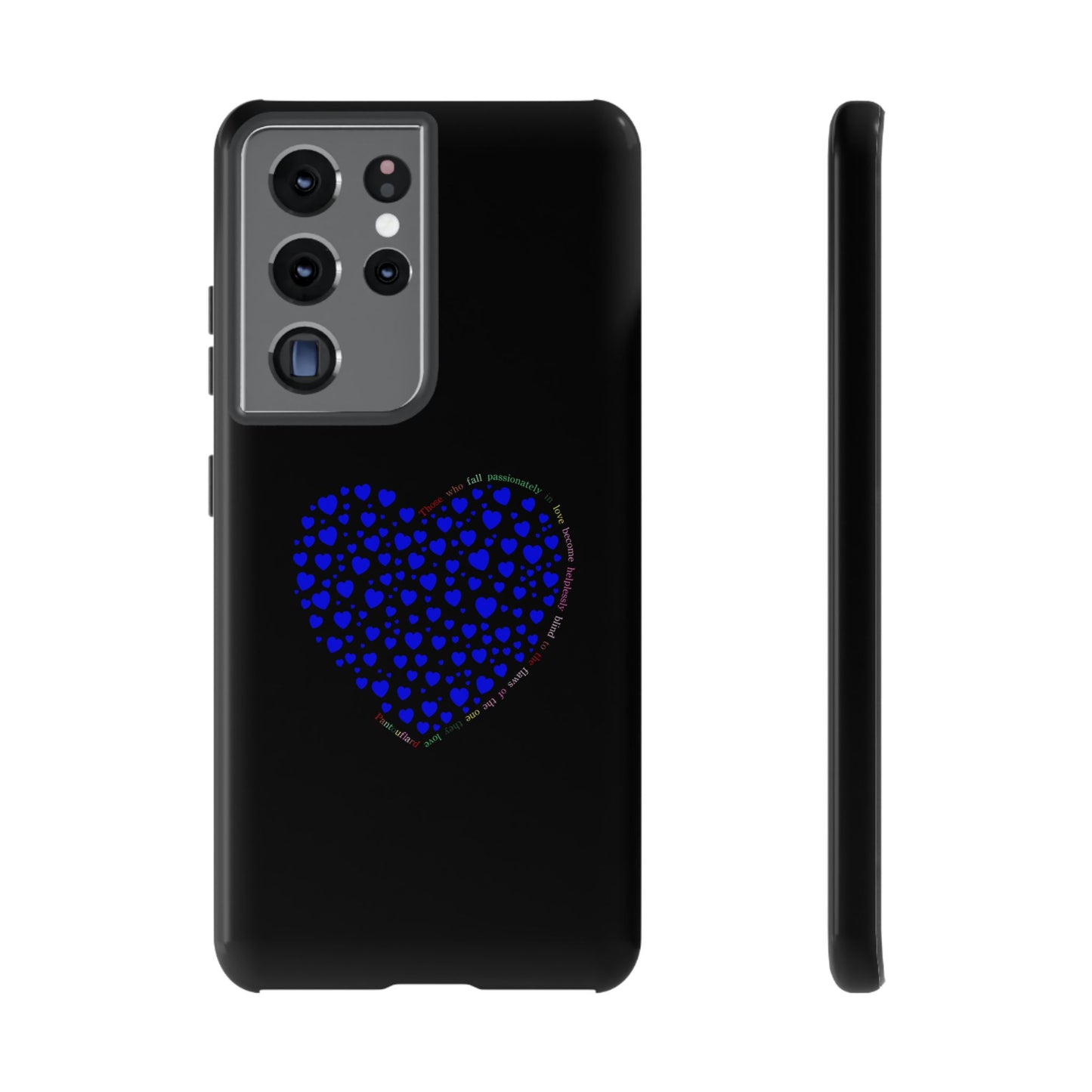 Fundas de corazón azul para teléfonos iPhone, Galaxy, Google Pixel (54 tipos)