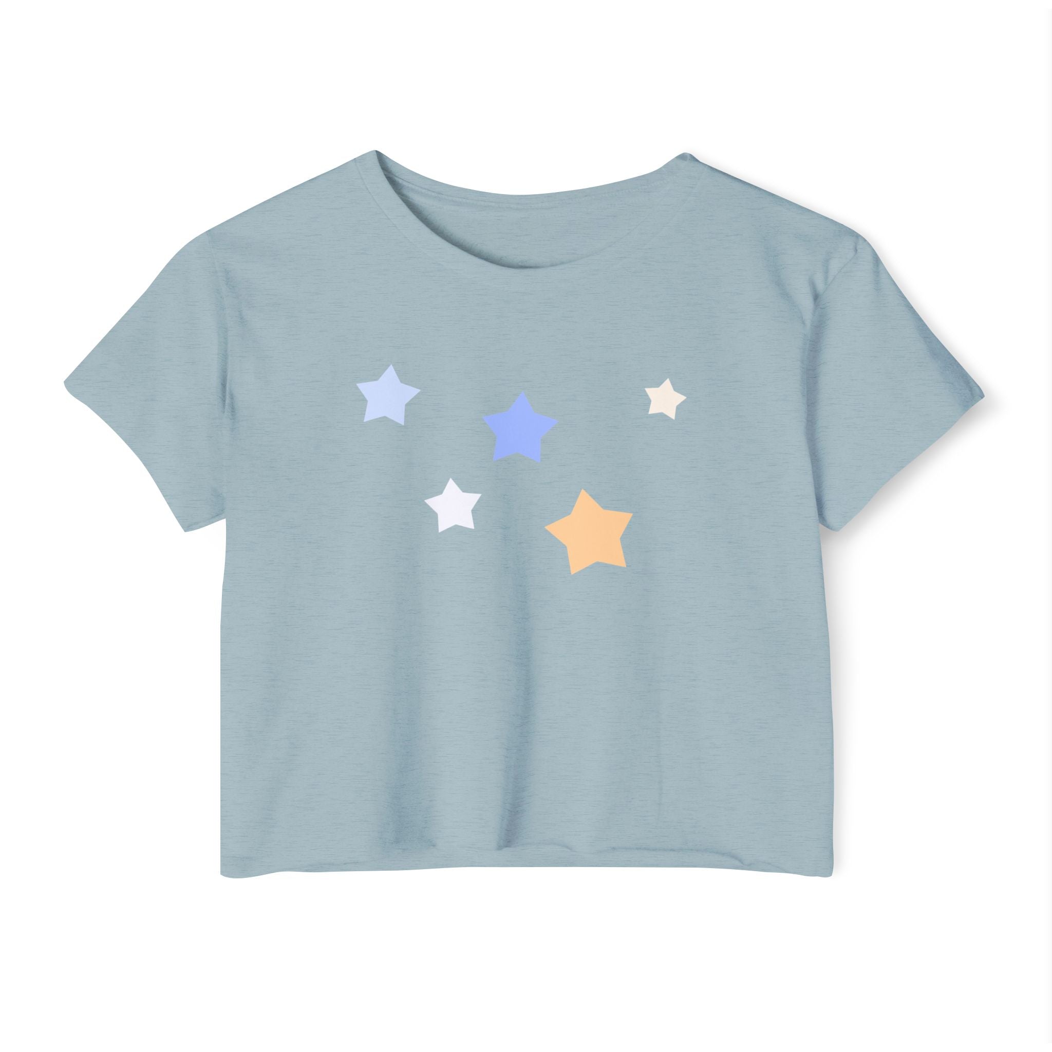 Women's Cassiopeia Constellation Graphic Crop Top - W-Shape Lightweight Festival Shirt