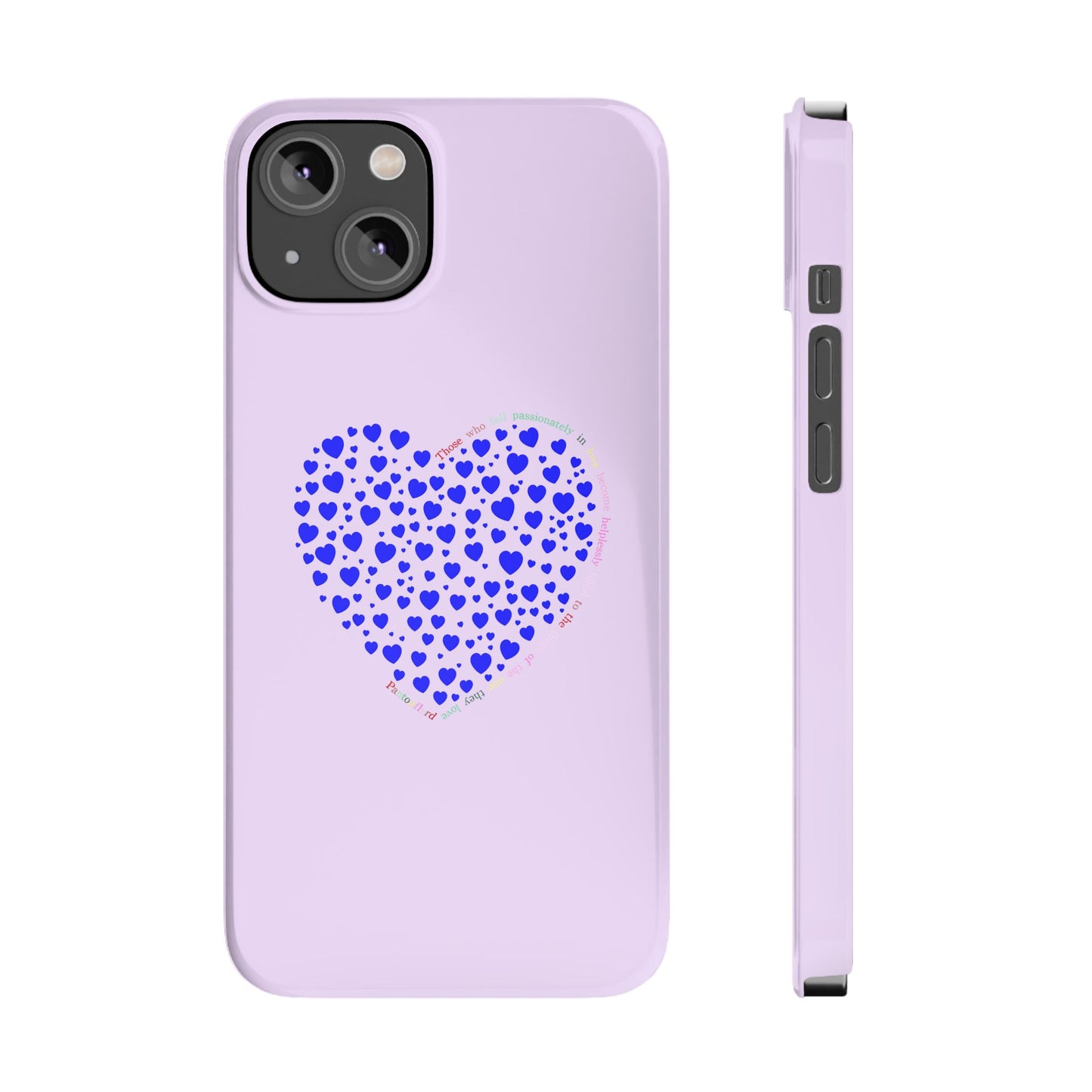 Funda delgada para iPhone Blue Heart