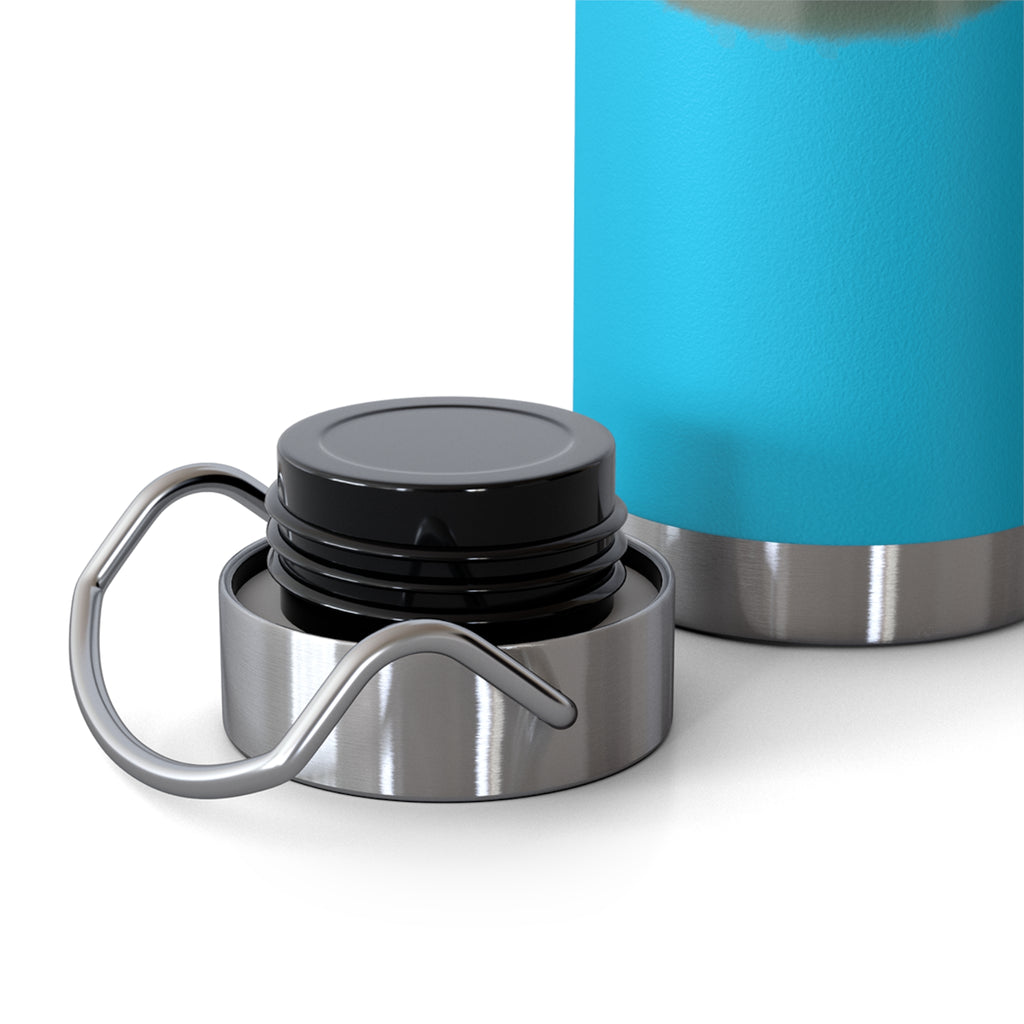 Black Mysterious Black Cat in Bushes 22oz Copper Vacuum Insulated Bottle