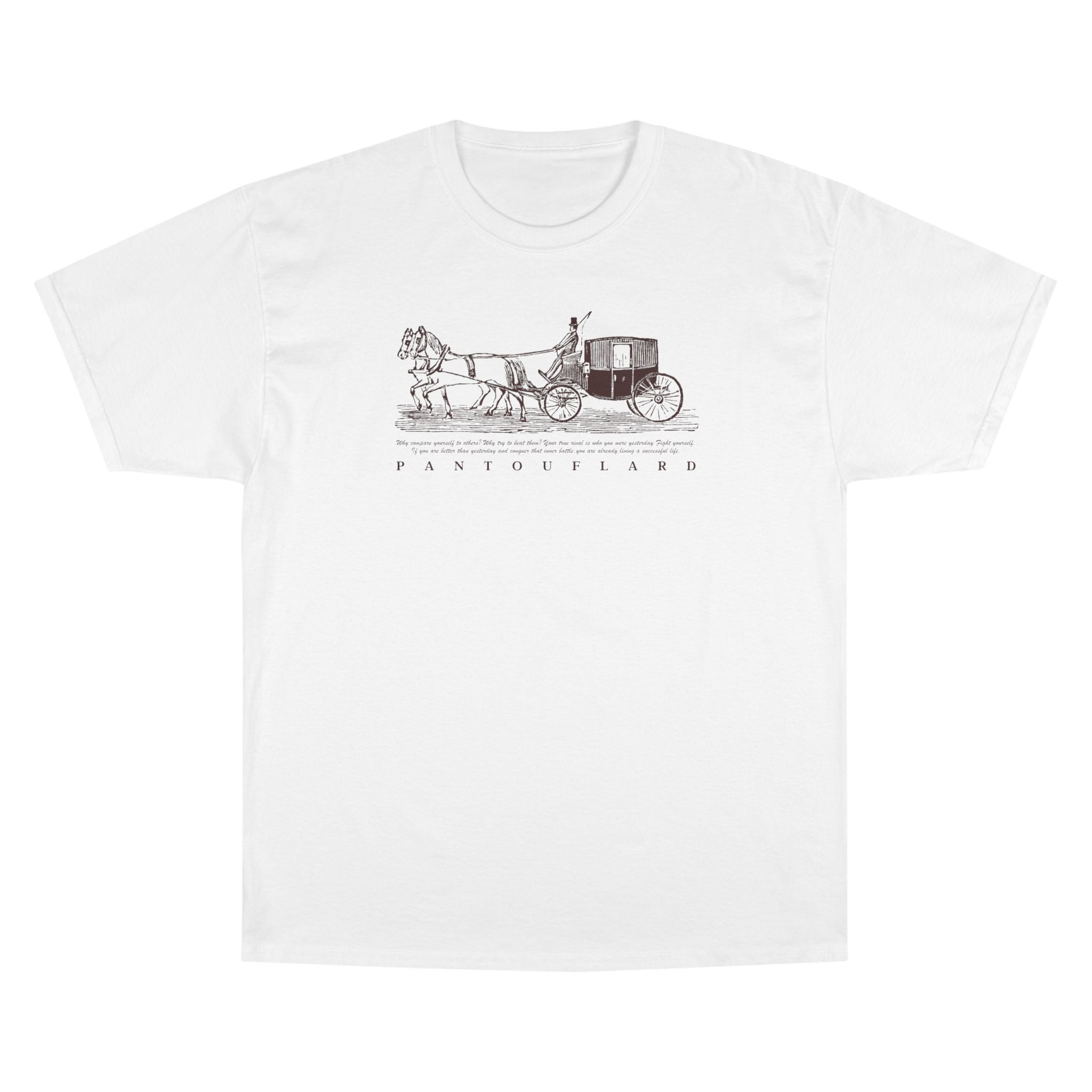 Unisex Burnt Orange Champion Vintage Carriage 100% Cotton T-Shirt