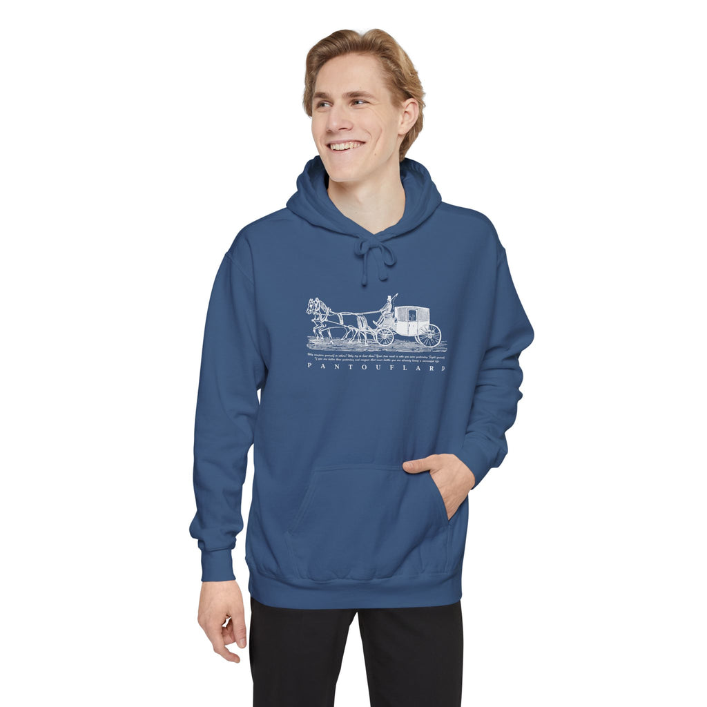 Old Money Equestrian Heritage Hoodie - The Heritage Carriage II (Premium Garment-Dyed Heavyweight Fleece)