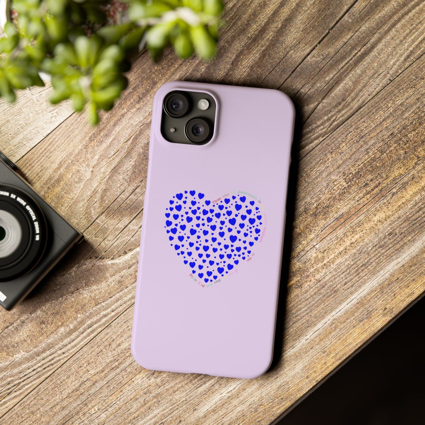 Funda delgada para iPhone Blue Heart