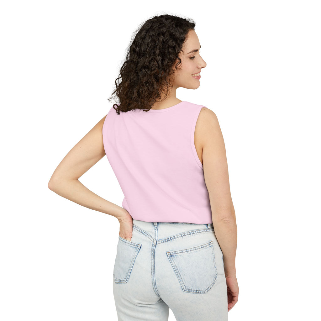Unisex White Last Drift Cotton Garment-Dyed Tank Top