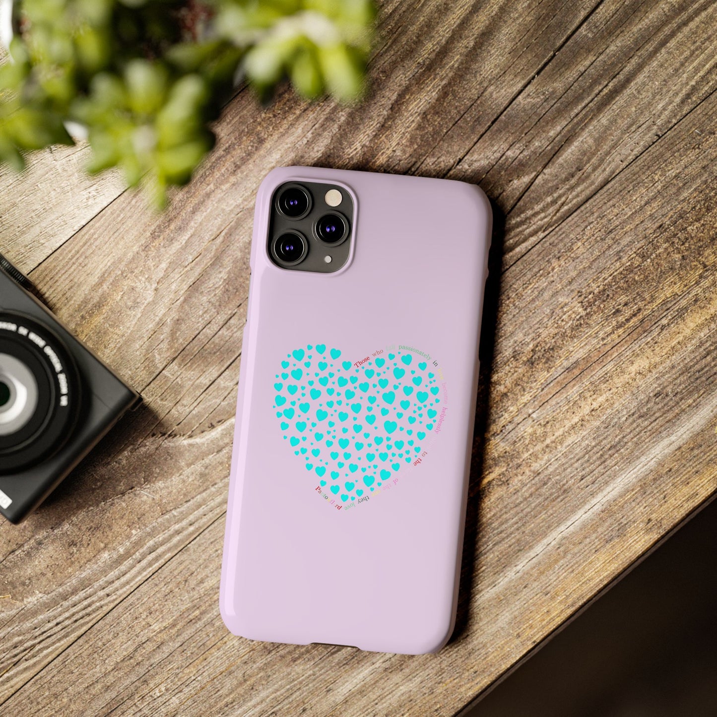 Funda delgada Mint Heart para iPhone