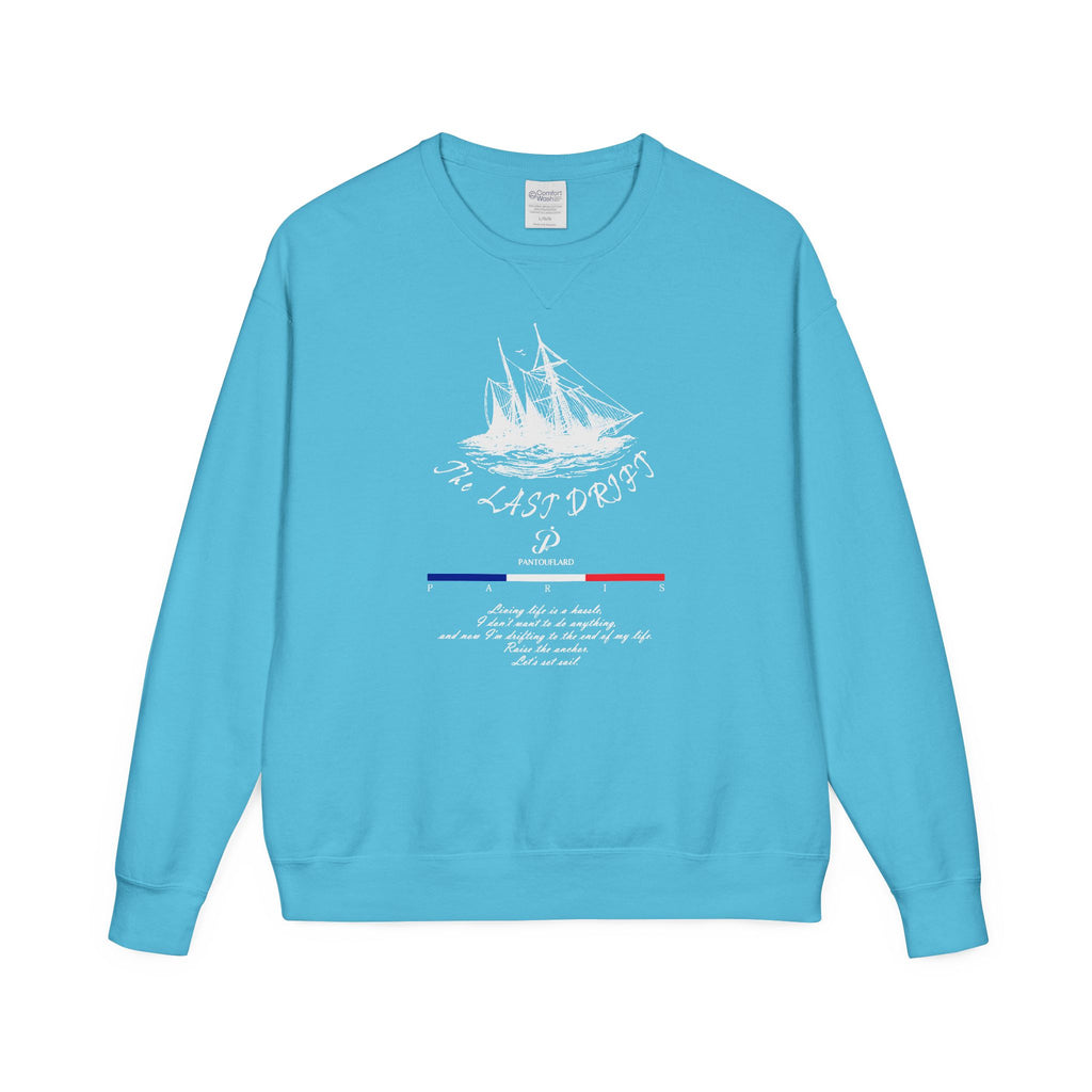 Old Money Nautical Heritage Crewneck - The Last Drift II (Paris Aesthetic Garment-Dyed Sweatshirt)