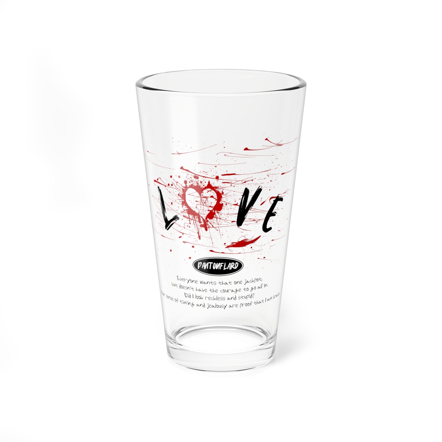 ラブミキシンググラス、16oz - ホームバー、結婚式、記念日、バレンタインデーギフトに最適、ユニークなドリンクウェア