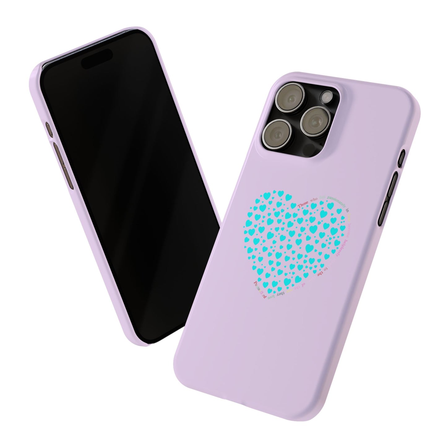 Funda delgada Mint Heart para iPhone