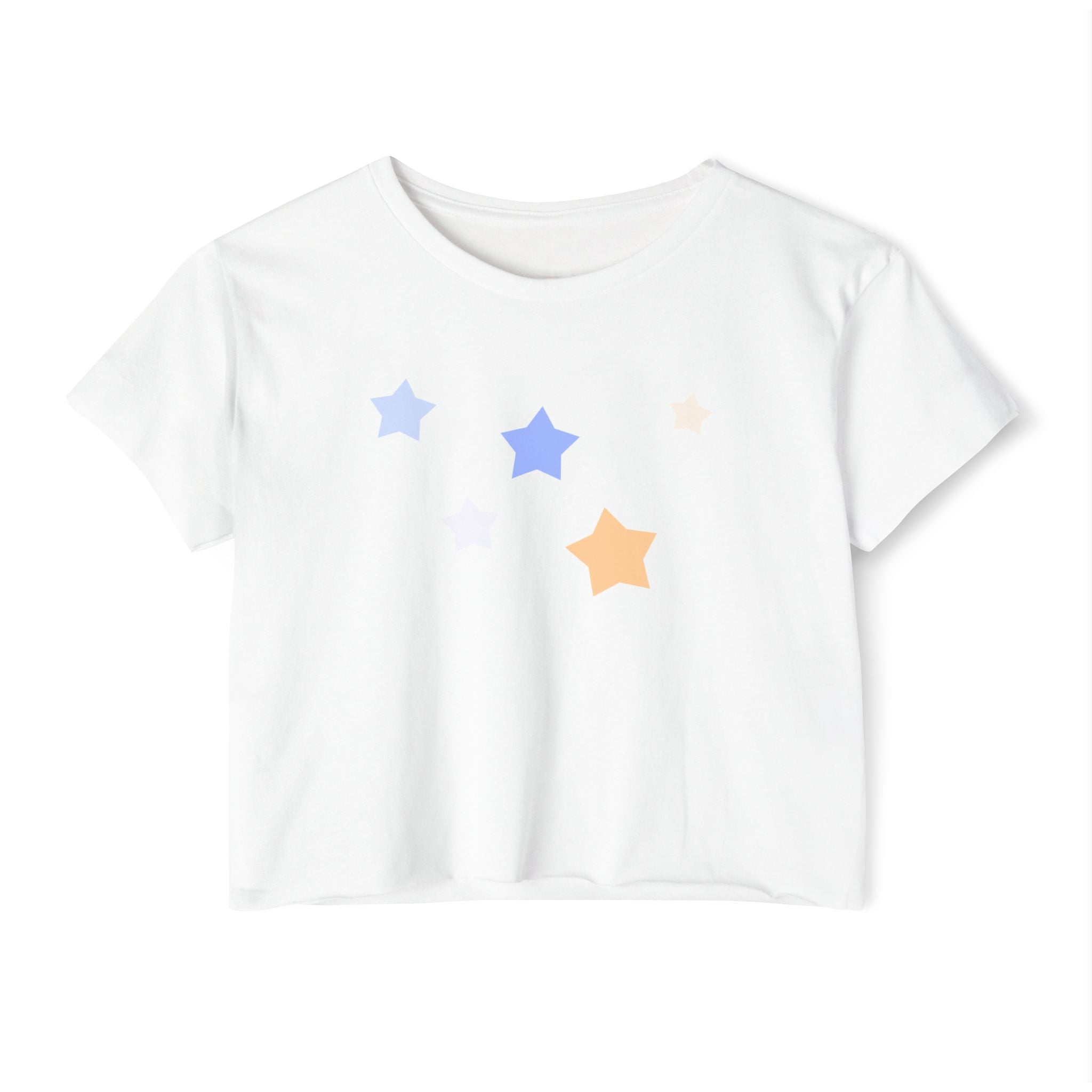 Women's Cassiopeia Constellation Graphic Crop Top - W-Shape Lightweight Festival Shirt