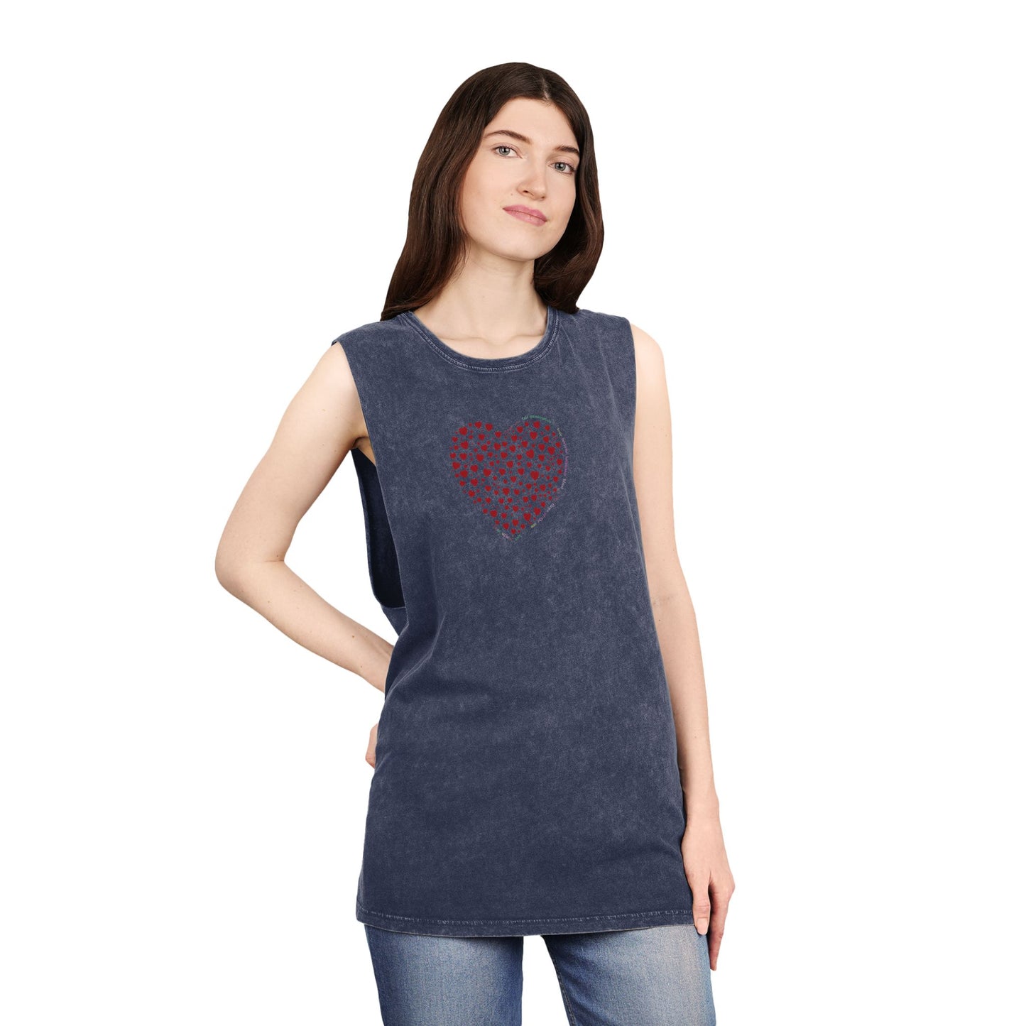 Unisex Casual Tank Top (Red Heart)