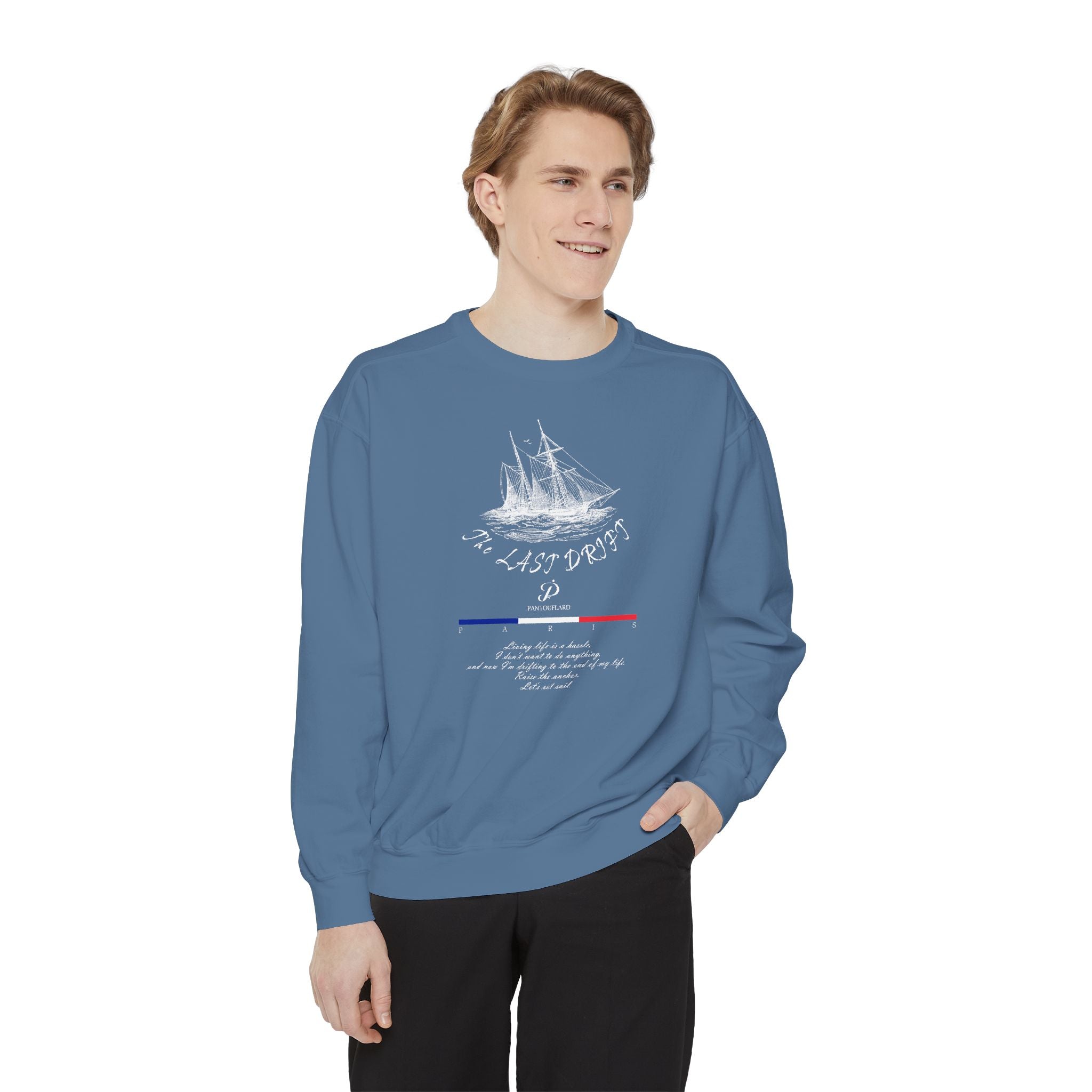 Unisex Navy Last Drift Cotton Blend Sweatshirt