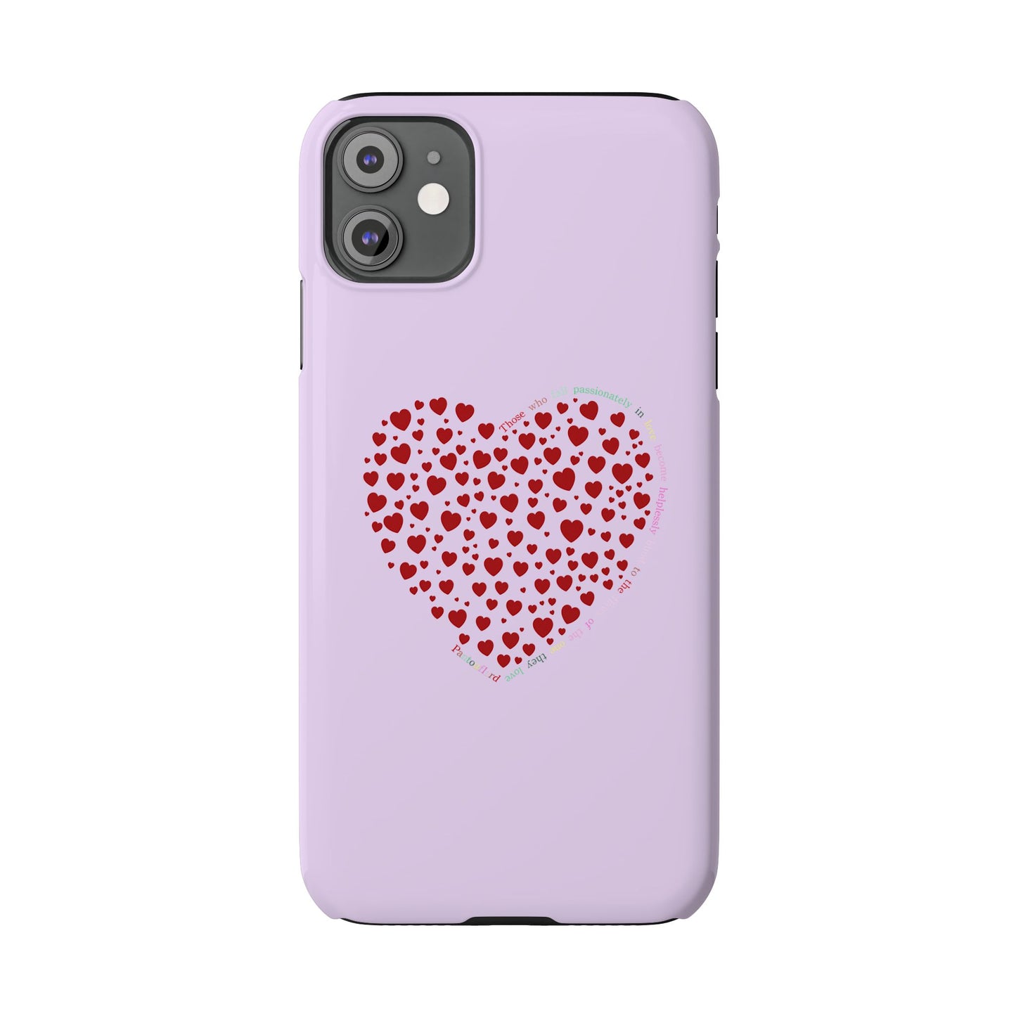 Funda delgada Red Heart para iPhone