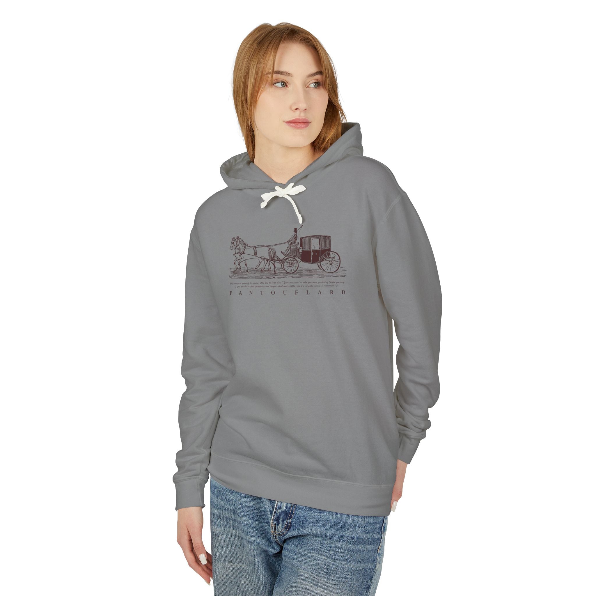 Old Money Equestrian Heritage Hoodie - The Timeless Carriage I (Lightweight 100% Cotton)