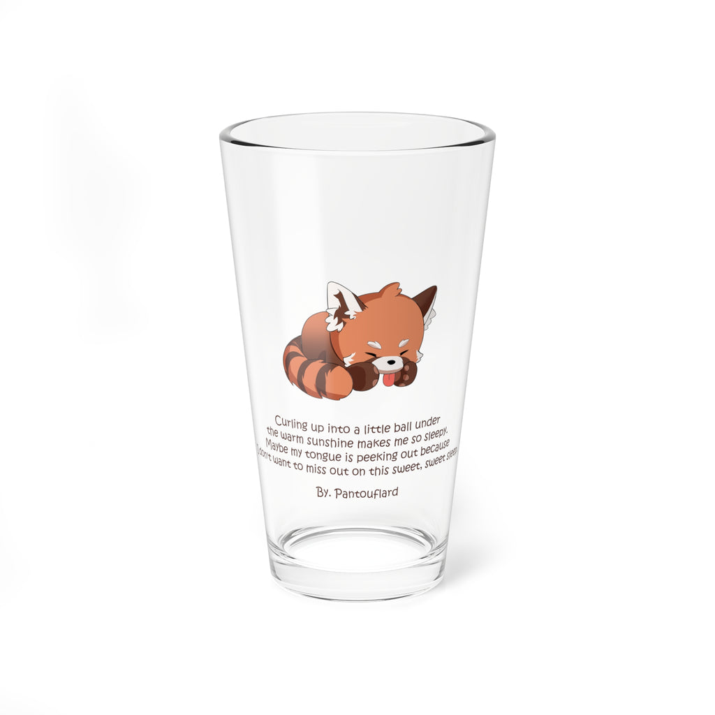 Clear Pantouflard 'Sleepy Red Panda' Cozy Solid Glass Mixer