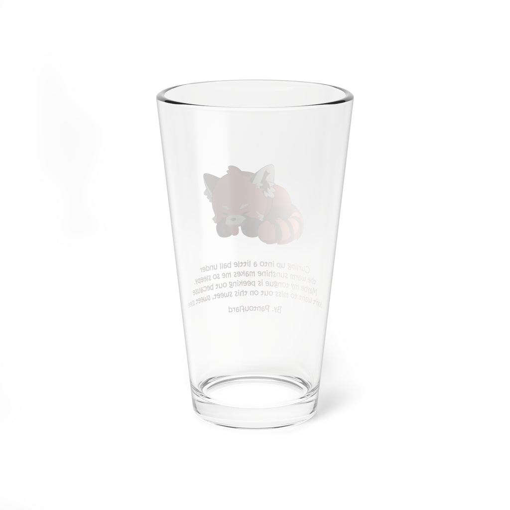 Clear Pantouflard 'Sleepy Red Panda' Cozy Solid Glass Mixer