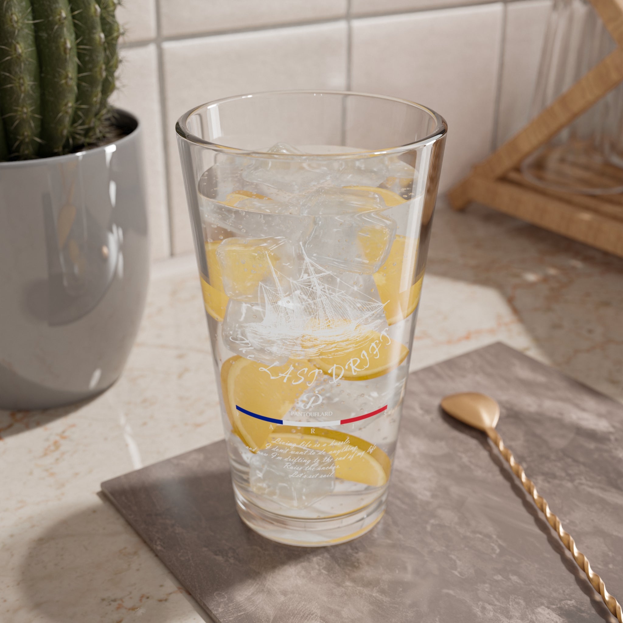 Clear Pantouflard 'The Last Drift' Nautical Solid Glass Mixer