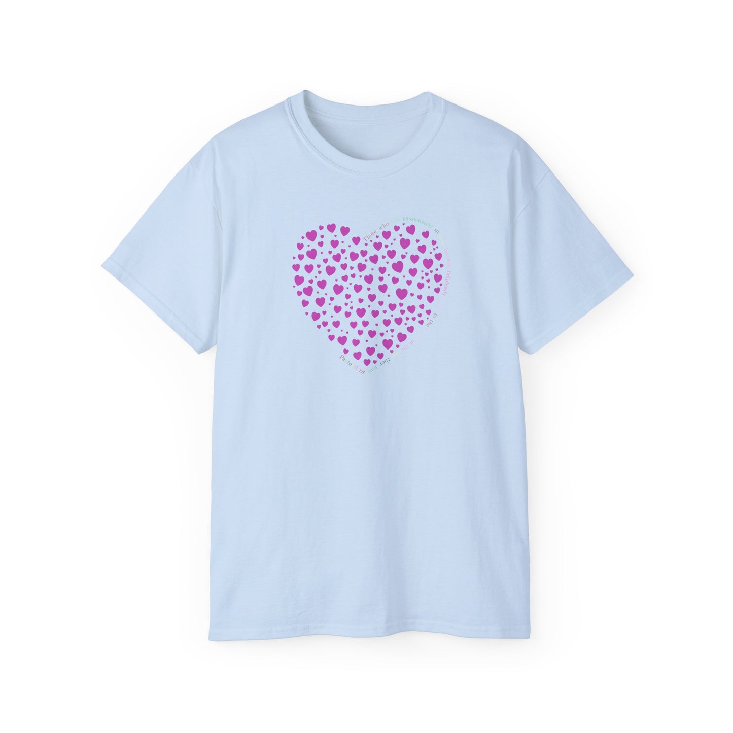 Pink Heart Unisex short sleeved T-shirt
