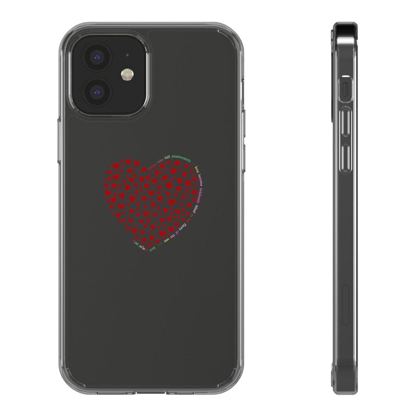 Red Heart Clear Phone Case