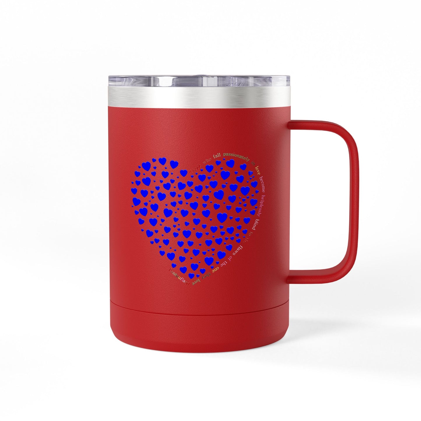 Blue Heart Coffee Mug Tumbler, Personalized Mug