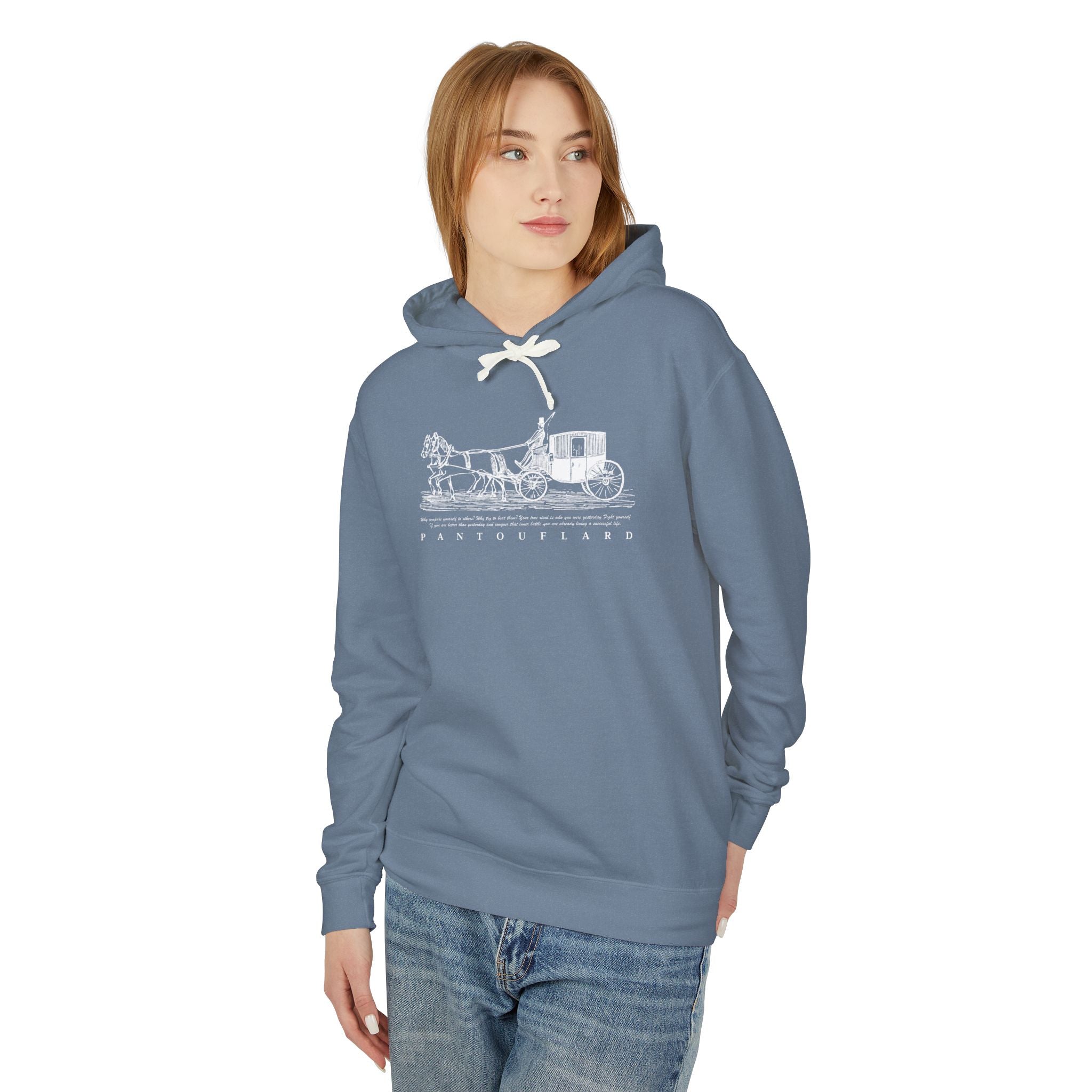 Old Money Equestrian Heritage Hoodie - The Timeless Carriage II (Lightweight 100% Cotton)