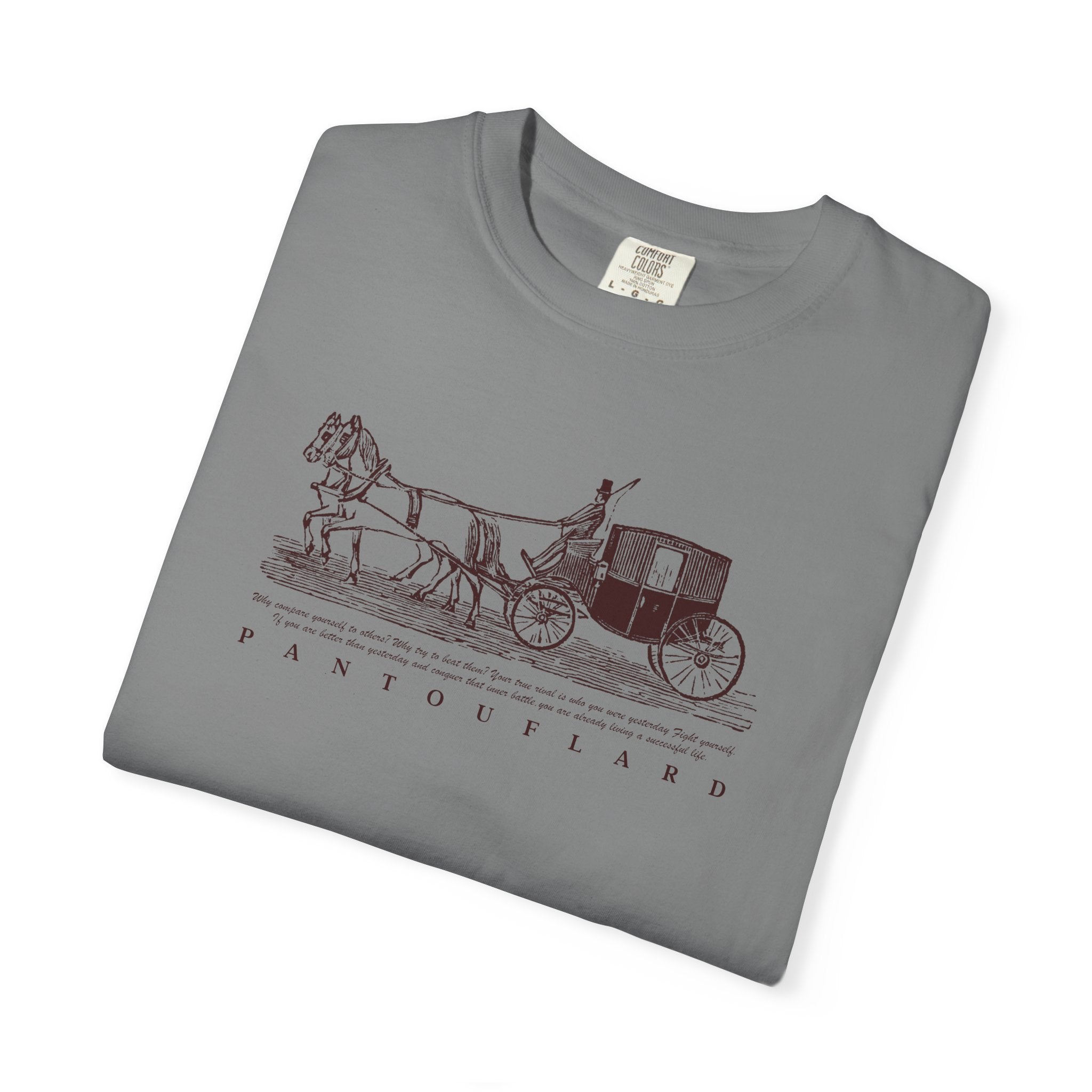 Unisex Burnt Orange Vintage Horse Carriage 100% Cotton T-shirt