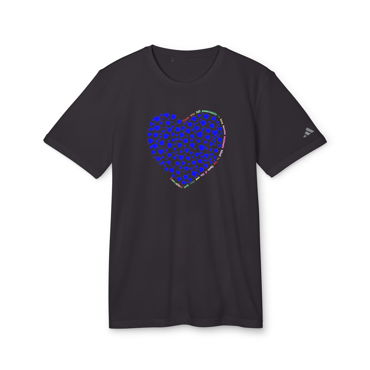 Adidas Unisex Sport T-Shirt with Blue Heart Design