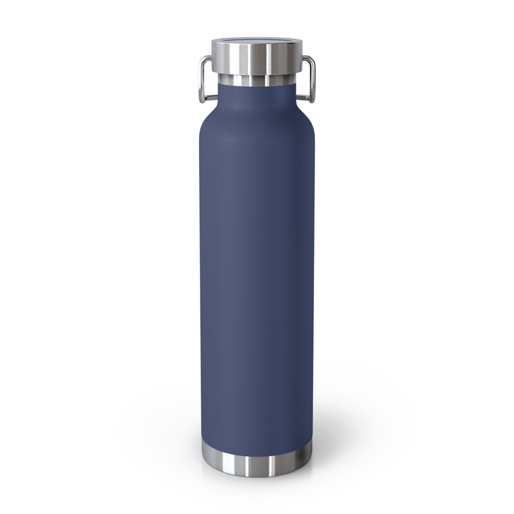 Navy Blue Cute Biting Chicks Quote 22oz Copper Vacuum Insulated Bottle