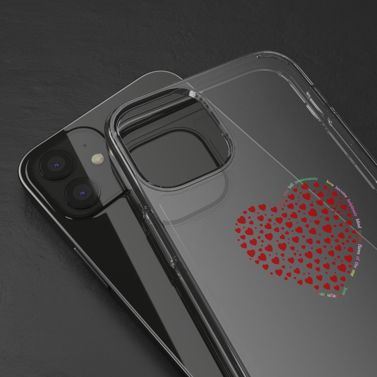 Red Heart Clear Phone Case