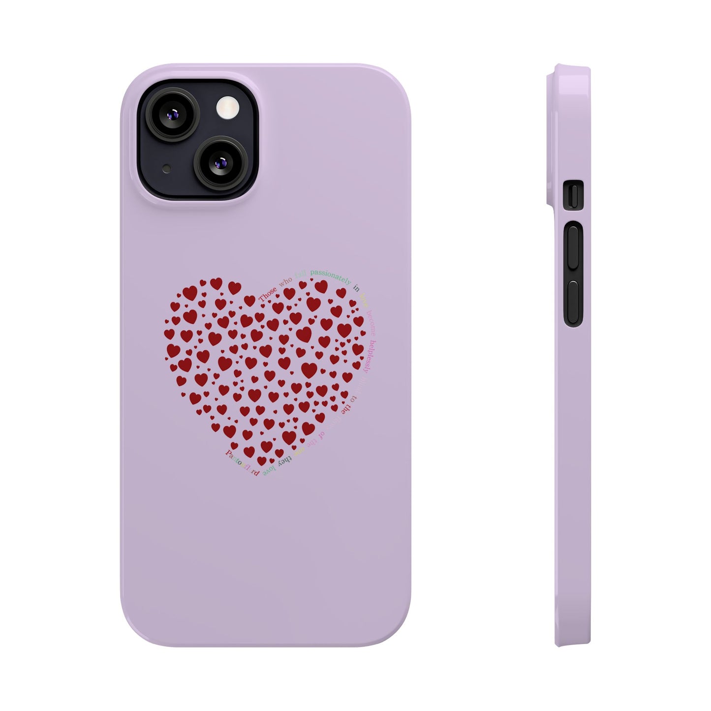 Funda delgada Red Heart para iPhone