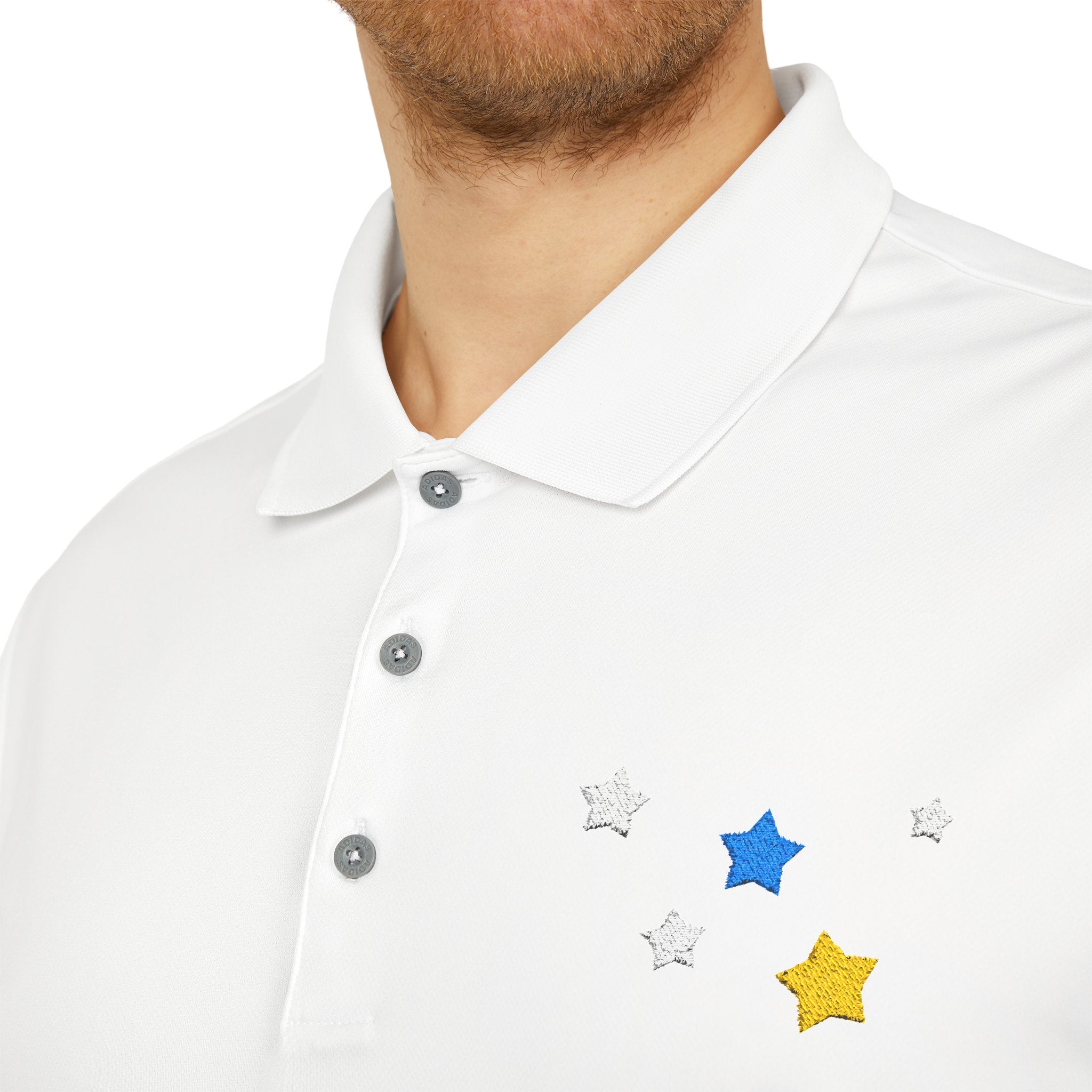 Adidas Unisex Cassiopeia Constellation Embroidered Polo - W-Shape Performance Shirt