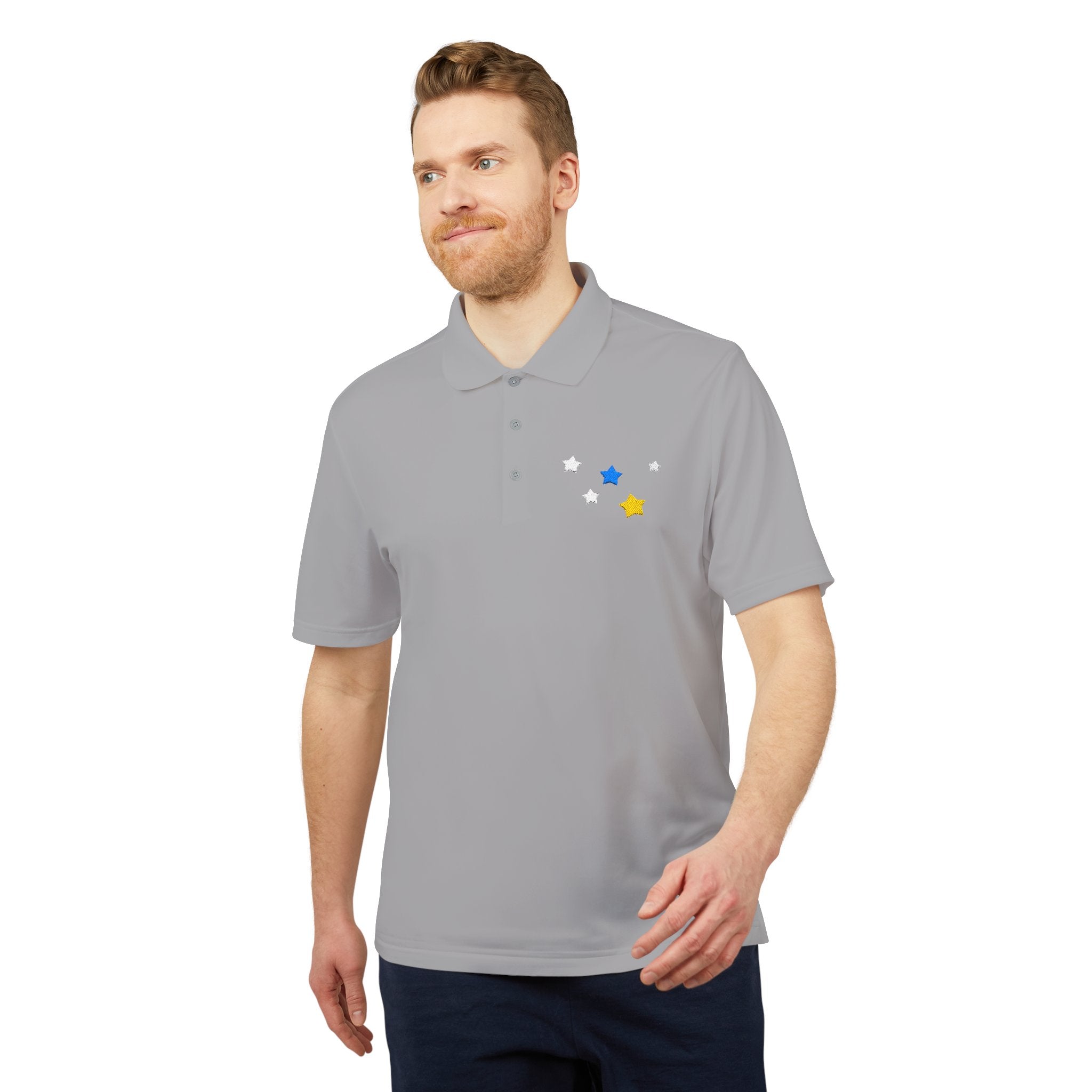 Adidas Unisex Cassiopeia Constellation Embroidered Polo - W-Shape Performance Shirt