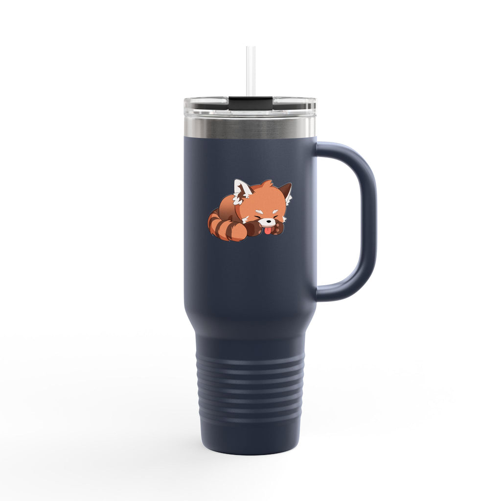 Olive Green Cute Sleeping Red Panda 40oz Stainless Steel Insulated Travel Mug