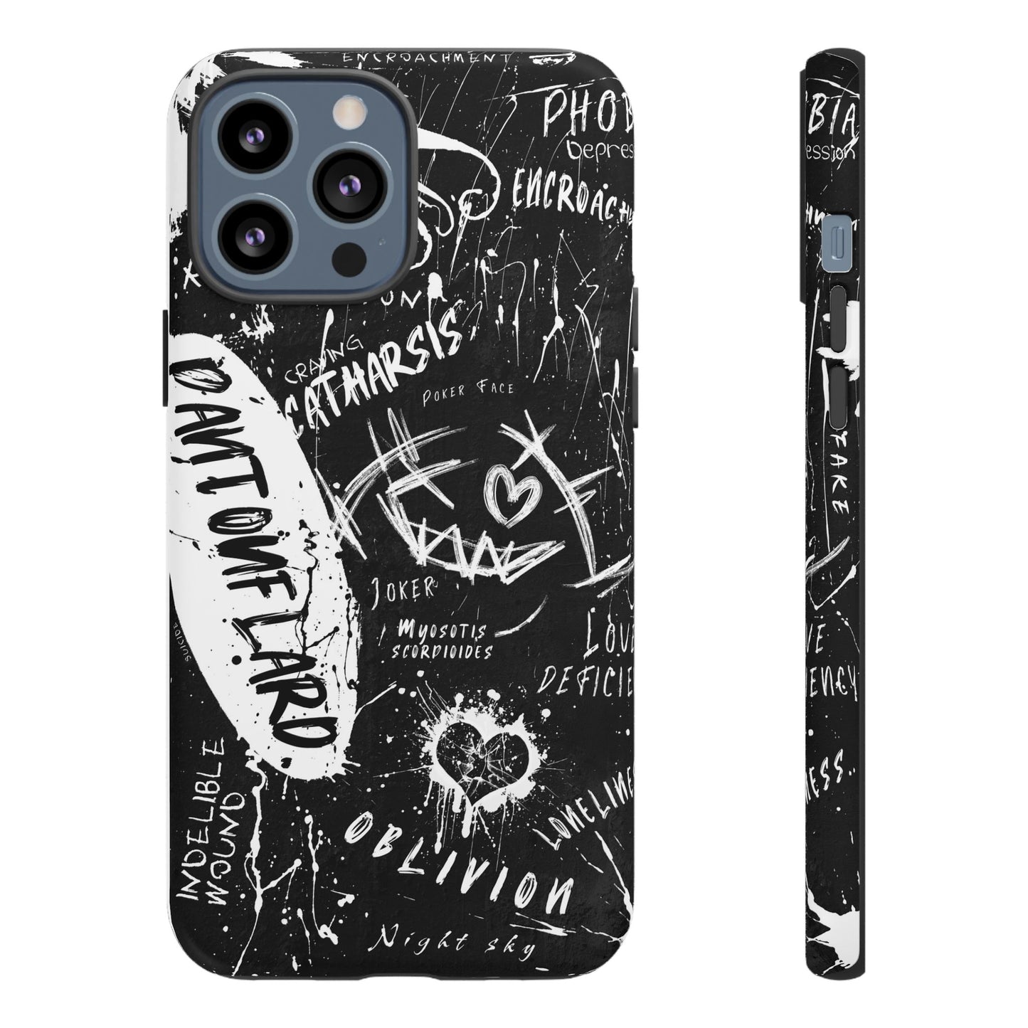 Fundas resistentes: funda atrevida para iPhone, Galaxy, Google Pixel, diseño de grafiti negro, estética urbana, regalo para amantes del arte, accesorios de teléfono modernos, estilo callejero