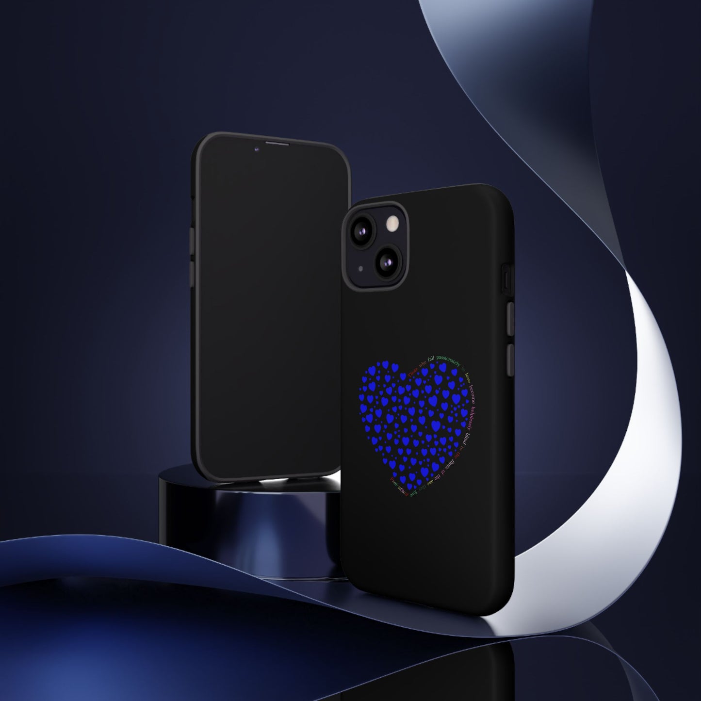 Fundas de corazón azul para teléfonos iPhone, Galaxy, Google Pixel (54 tipos)