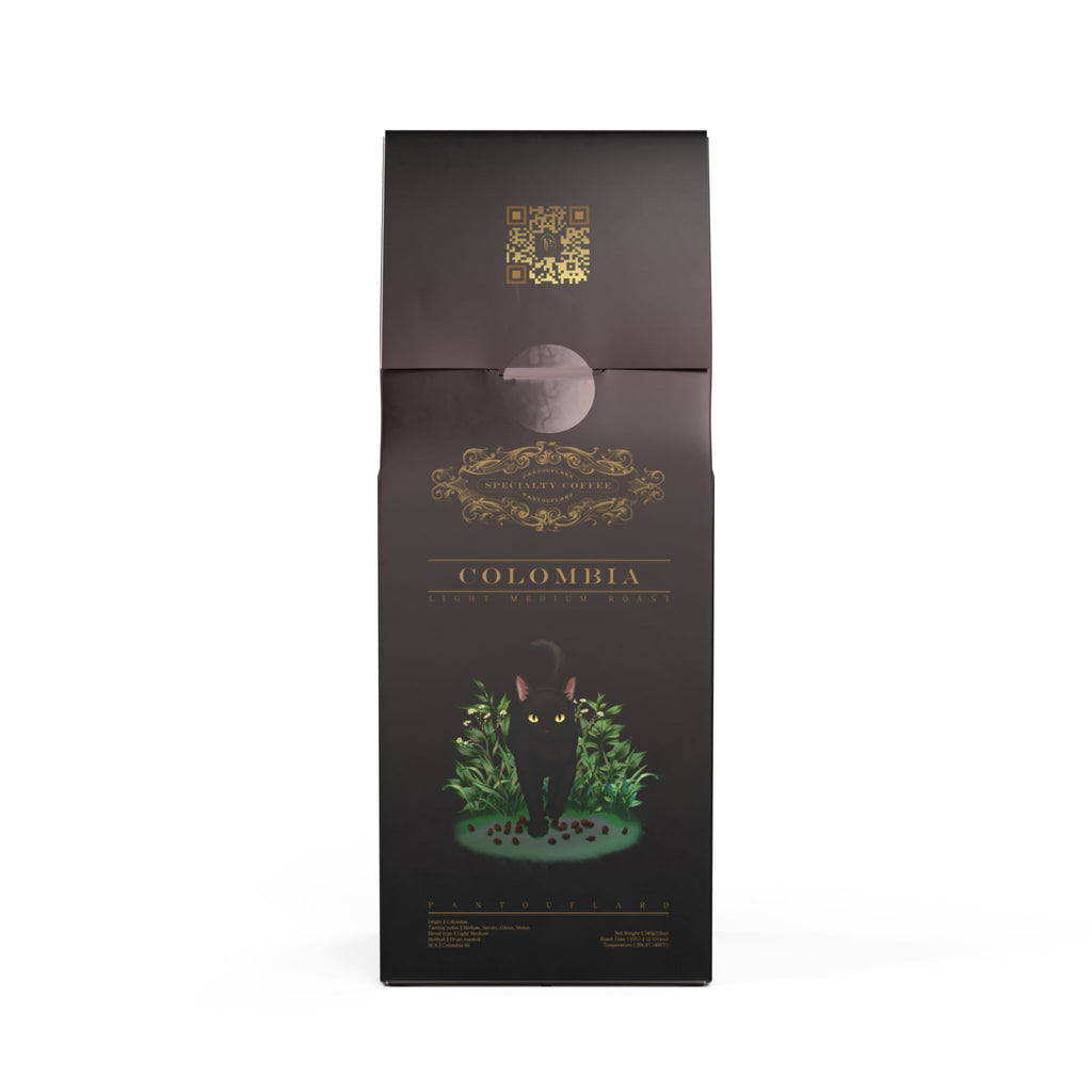 Pantouflard Colombia Single Origin Light Medium Roast Coffee – Whole Bean – 100% Arabica Specialty Blend (Colombia) – Notes of Mellow, Savory, Crisp acidity, Subtle sweetness, Melon – 12oz(340g...
