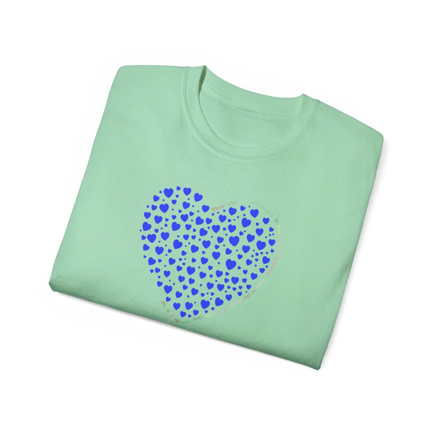 Blue Heart Unisex short sleeved T-shirt