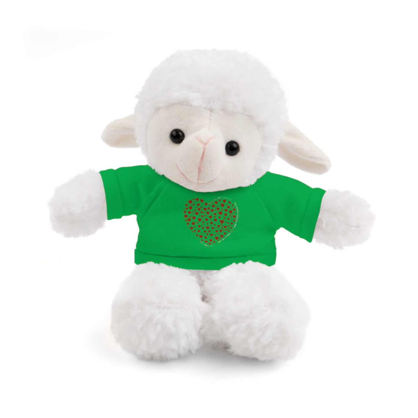 Personalized Stuffed Animal with Red Heart T-Shirt
