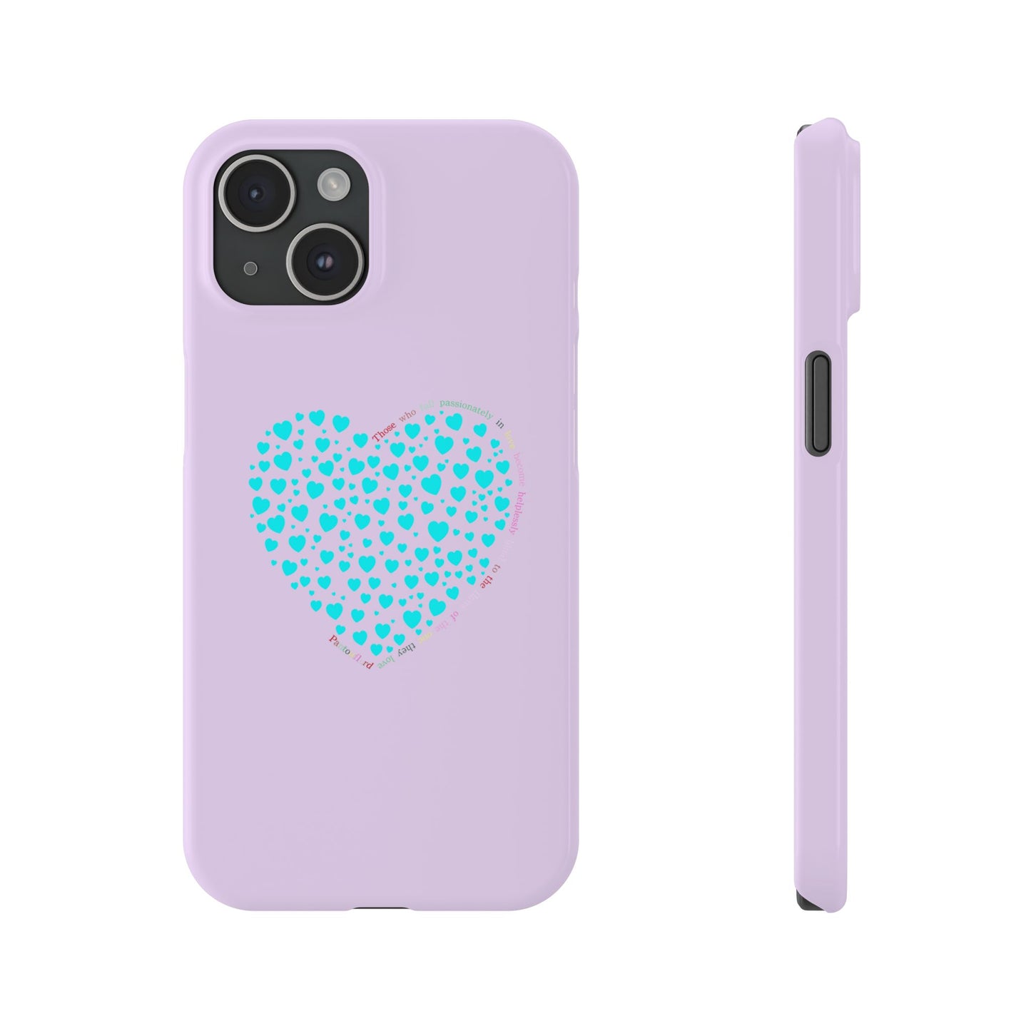 Funda delgada Mint Heart para iPhone