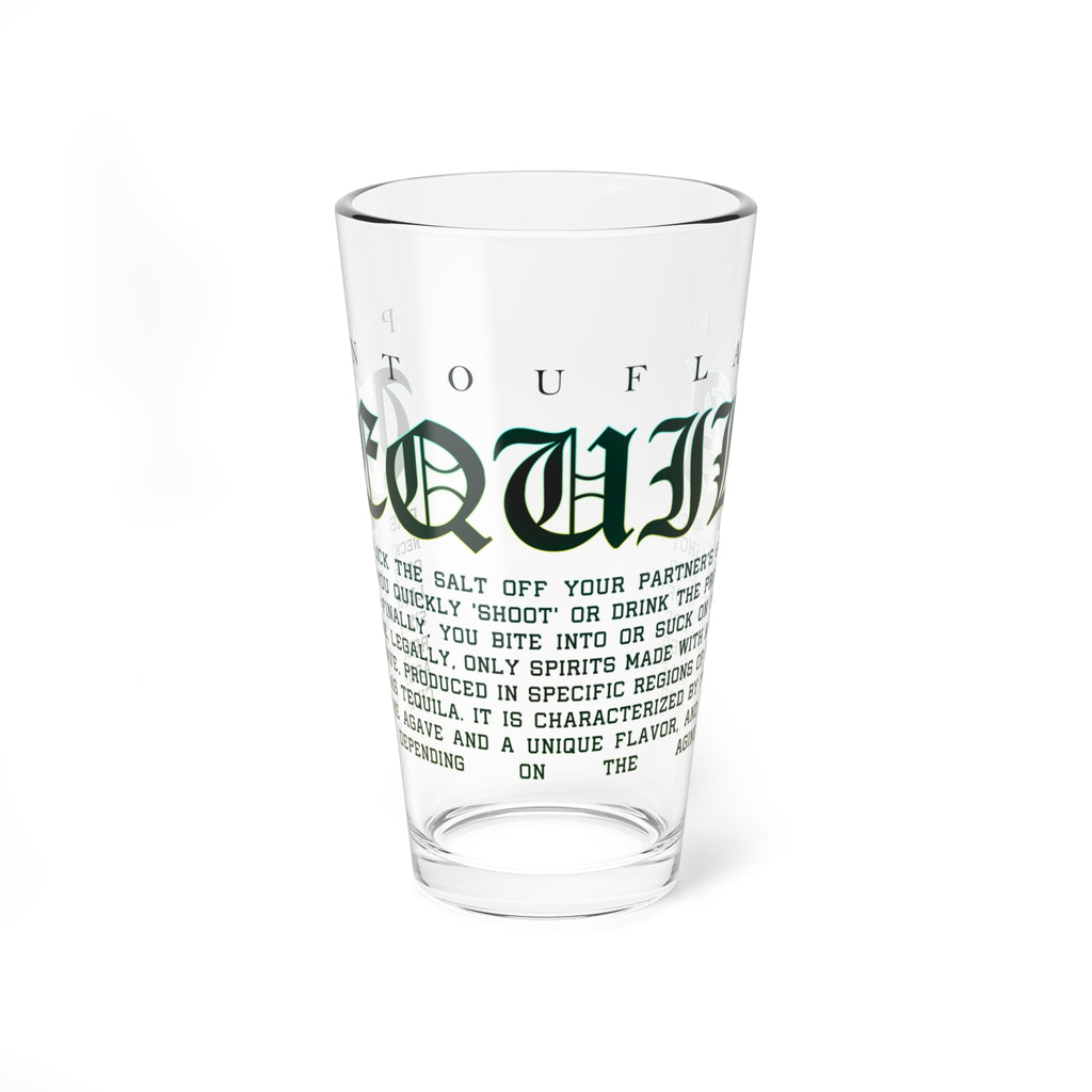 Clear Pantouflard Tequila Typography Solid Glass Mixer