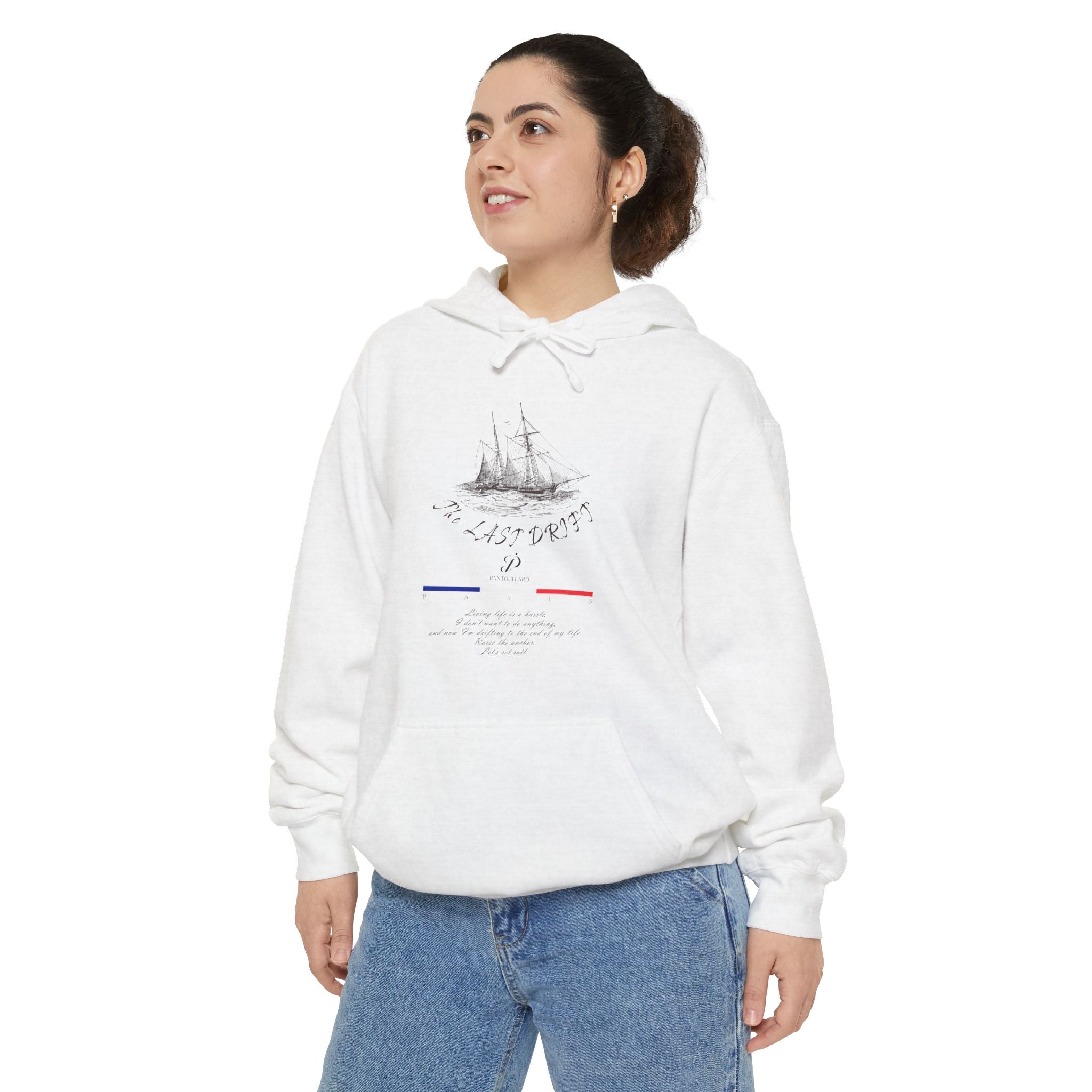 Old Money Nautical Heritage Hoodie - The Last Drift I (9.5oz Garment-Dyed Fleece)