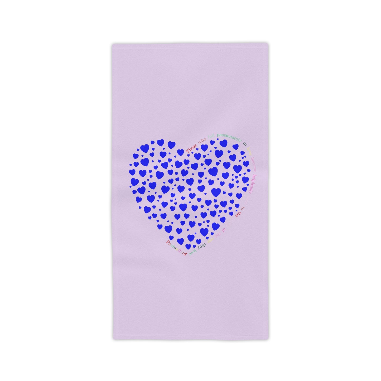 Beach Towels with Blue Heart Design , Cute Summer Accessories, Beach Day Essentials
