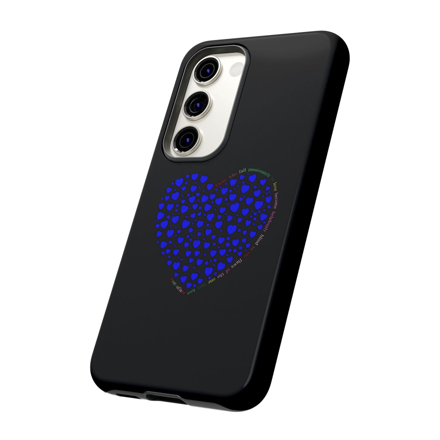 Fundas de corazón azul para teléfonos iPhone, Galaxy, Google Pixel (54 tipos)