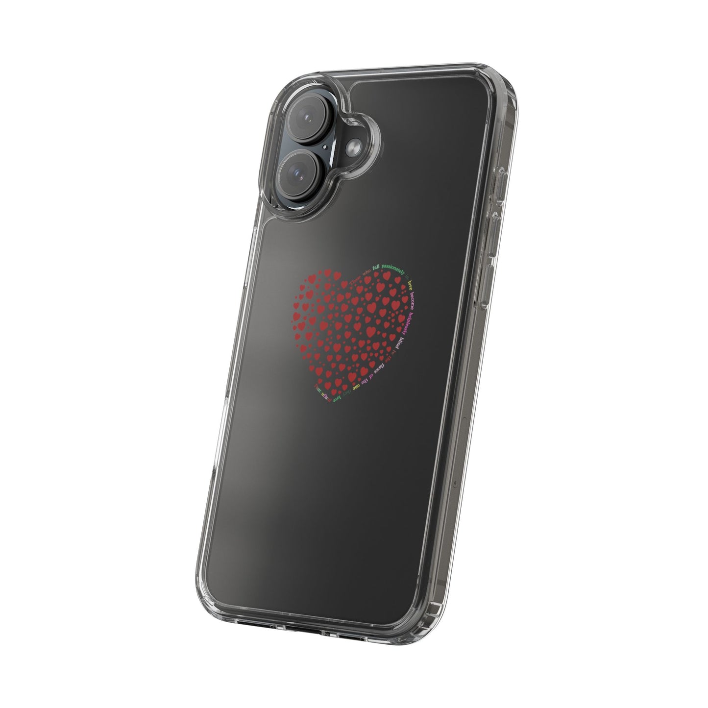Red Heart Clear Phone Case
