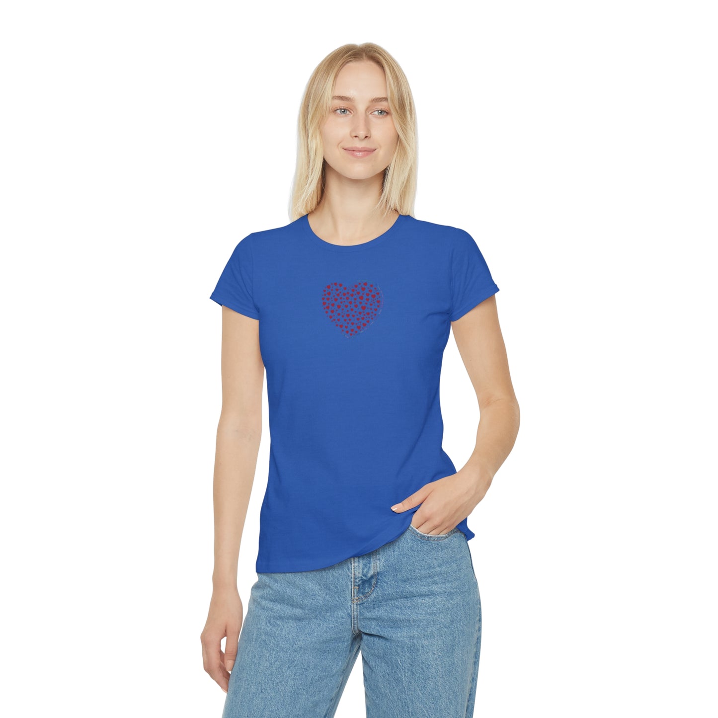 Slim fit Women's T-Shirt (Red Heart)
