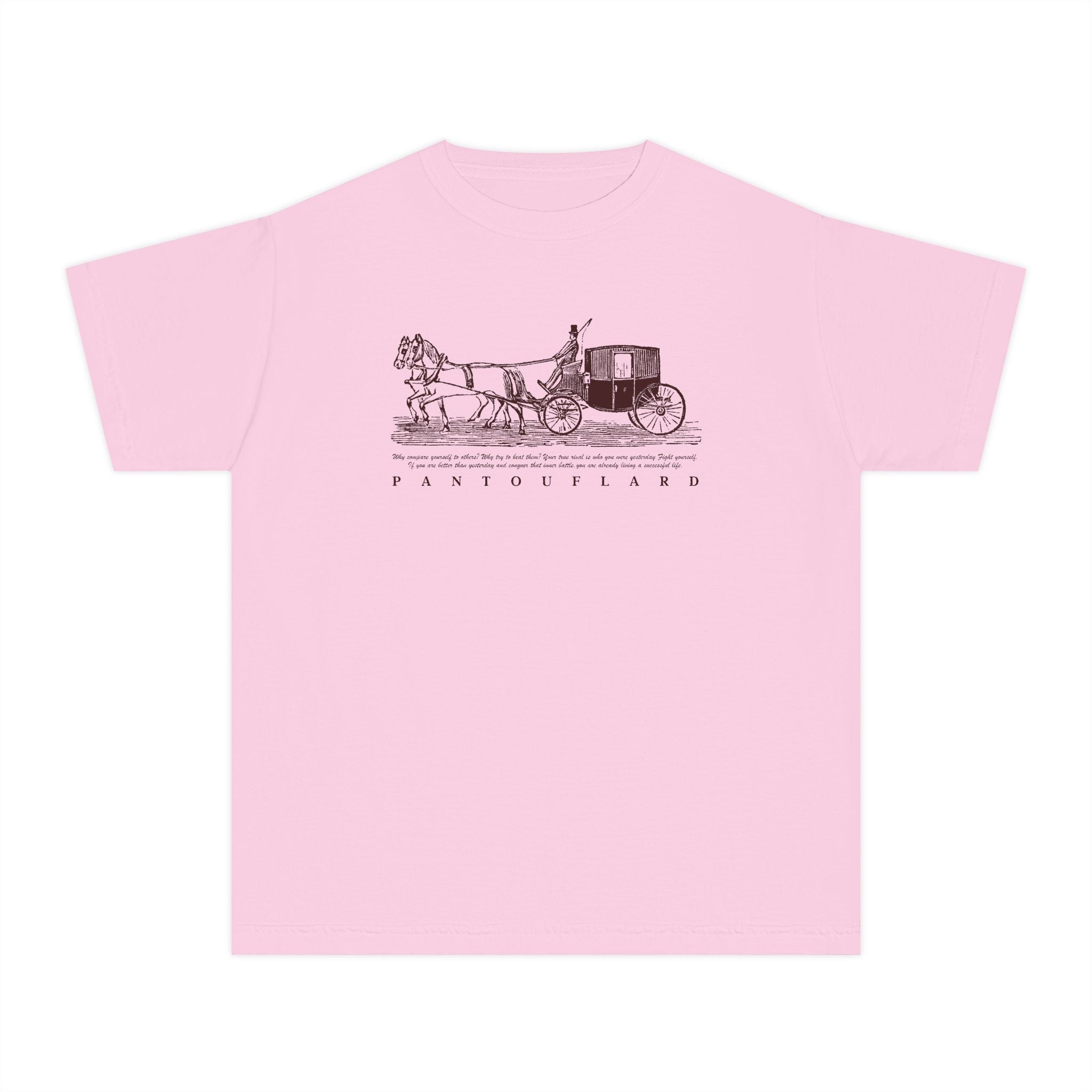 Old Money Equestrian Youth Tee - The Timeless Carriage I (Comfort Colors 9018 Heritage Kids Shirt)