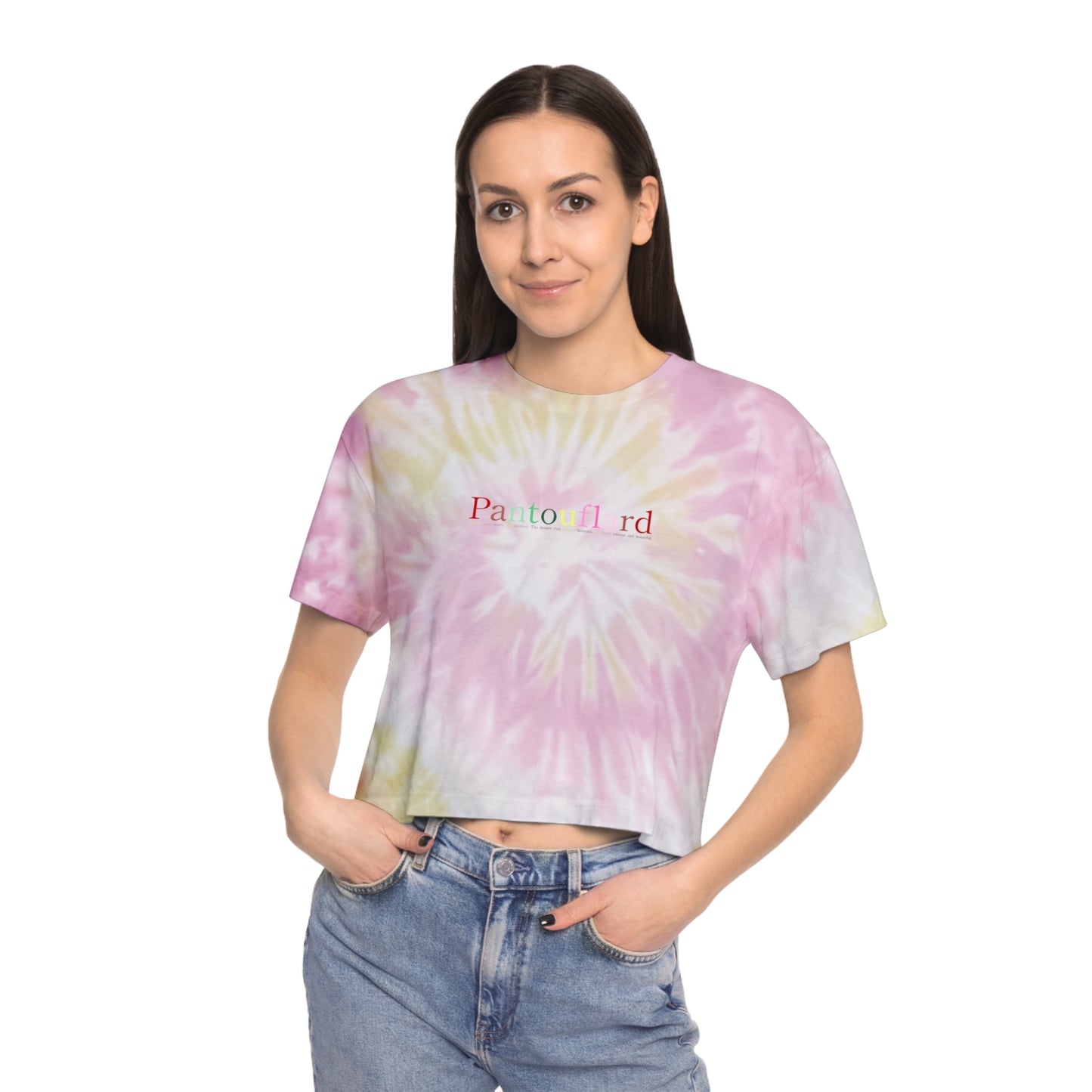 Women's Tie-Dye Crop Tee, Colorful Summer Top, Relaxed Style Shirt, Festival Clothing, Beachwear, Gift for Her
